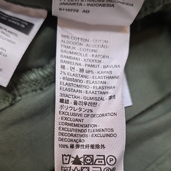 Levi's Women's Olive Green Straight Leg Utility  Pants 29 - Picture 6 of 12